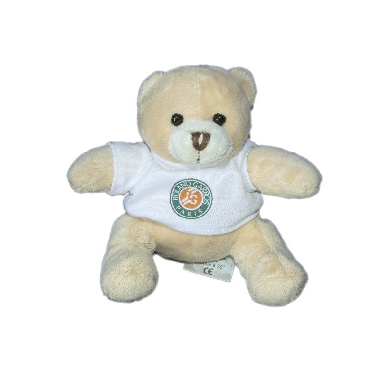 DOUDOU ET COMPAGNIE - Ours beige assis Roland Garros - 12 cm   (6354)