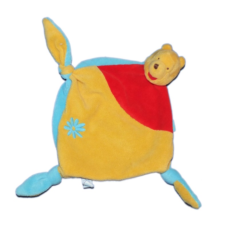 Doudou plat Winnie Disney Baby Nicotoy Fleur 3 noeuds (12060)