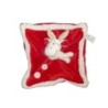 Doudou plat Renne Elan Carribou rouge blanc NICOTOY (10147)