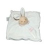 DOUDOU ET COMPAGNIE - LAPIN plat blanc collerette rose  (12239)