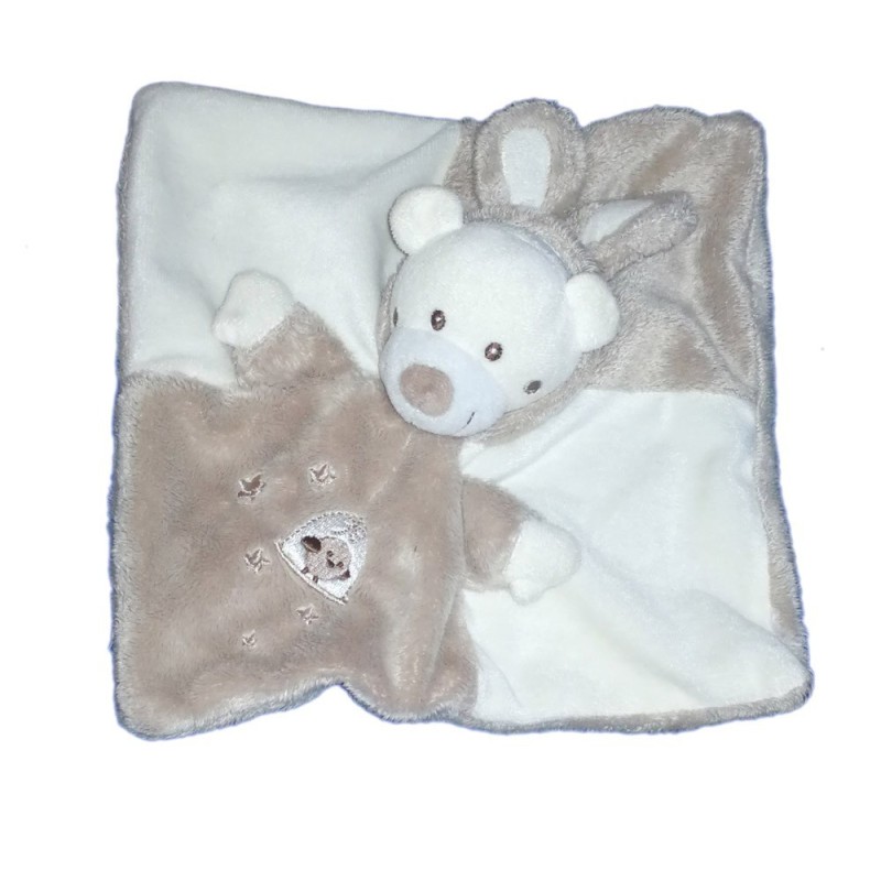 Doudou plat Ours Deguise Lapin gris beige Simba Nicotoy 579/9769 Oiseau cage (17154)