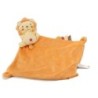 Doudou plat mouchoir Lion jaune orange étiquettes Nicotoy 579/8830 (18098)