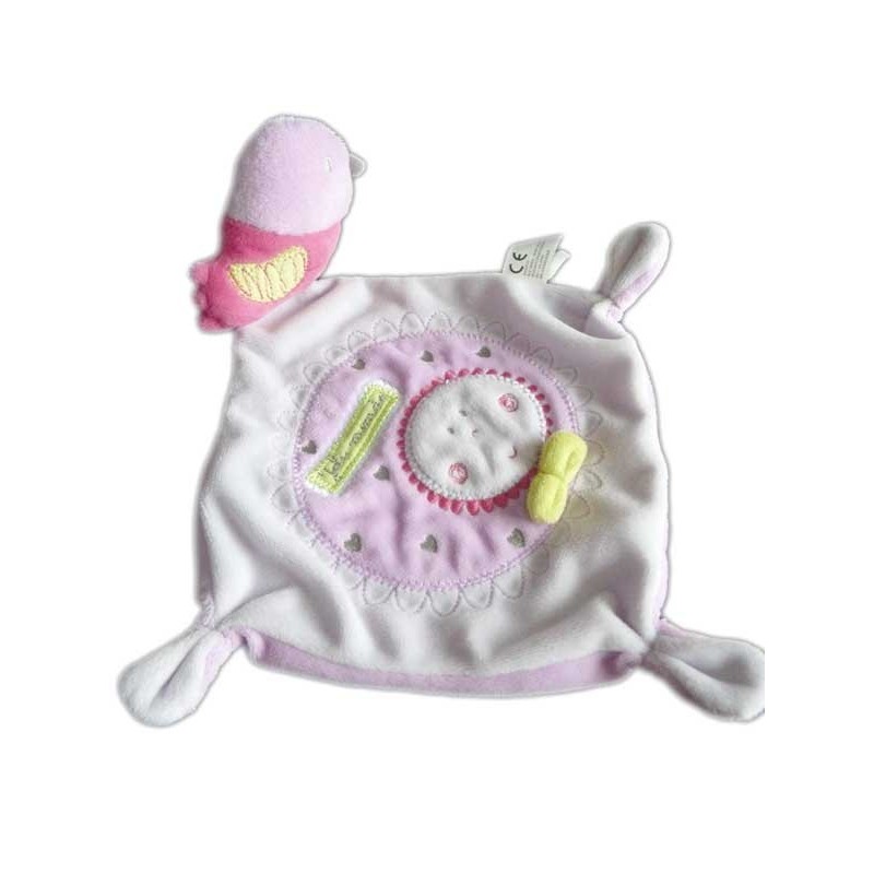 Doudou plat Oiseau mauve rose Joli Monde Nicotoy 579/2073 (23902)