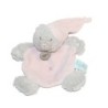 Doudou plat Ours gris rose fourrure Baby Nat (26788)