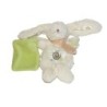 Doudou Lapin blanc Mouchoir Vert Baby Nat  (27754)