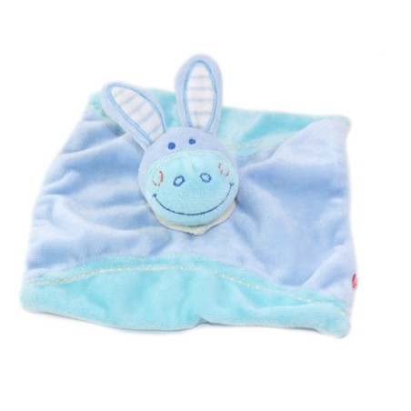 Doudou plat Ane cheval bleu Tex Carrefour (25930)
