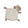 Doudou plat Ours blanc marron chiné TEX (27369)