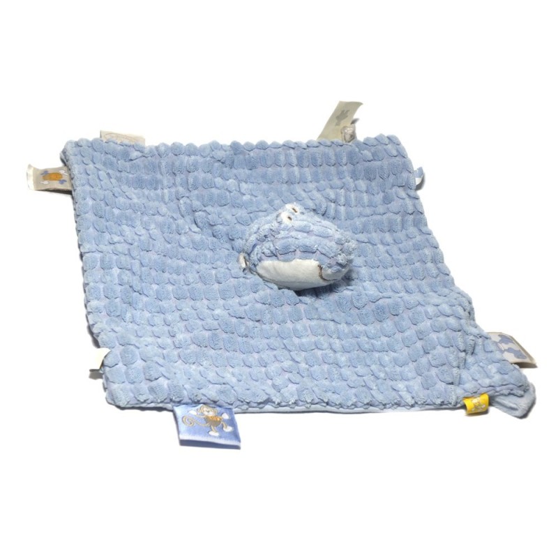 Noukies - Doudou plat Crocodile bleu Bill (17883)