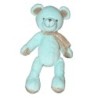 Doudou Peluche Ours bleu écharpe grise NICOTOY H 25 cm 579/7965 (13332)