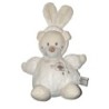 Doudou peluche ours blanc capuche boule Cage oiseau deguise lapin 26 cm Nicotoy (24941)