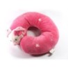 Doudou Souris rose Coussin Appuie- Tête Fleurs Nicotoy (18084)