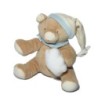 Noukies - Doudou Ours beige Peluche musicale nuage bonnet bleu 16 cm (17890)