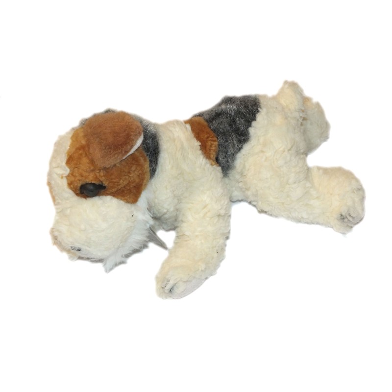 Chien blanc marron gris Histoire d'Ours par Aurora 25 cm (27713)