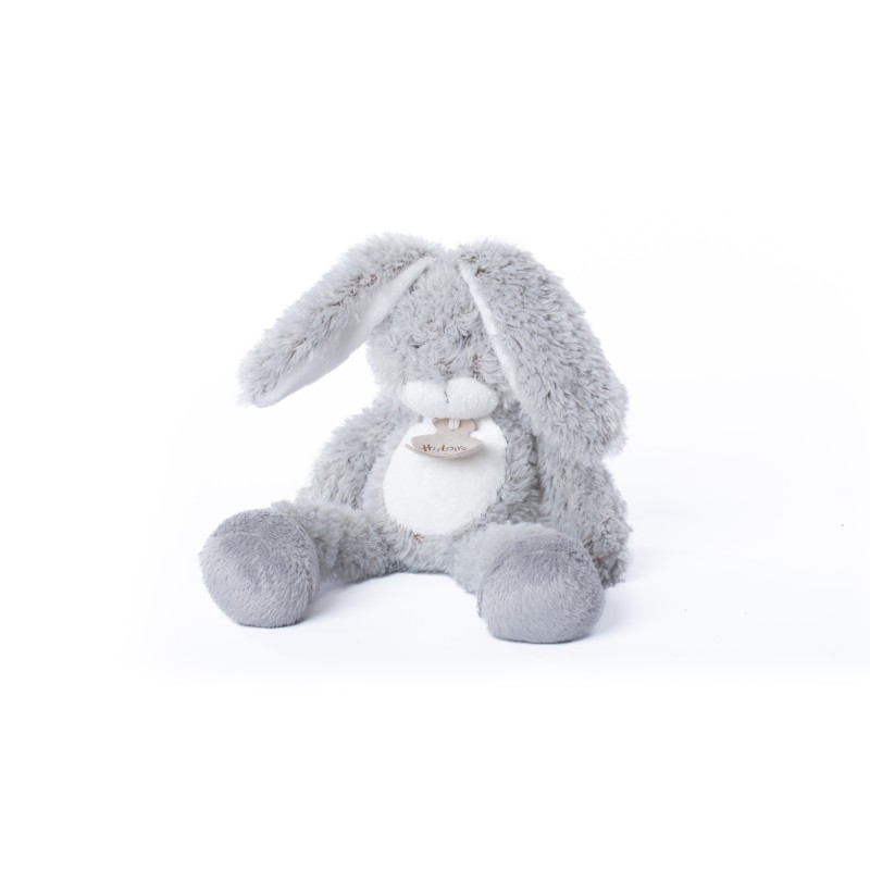 Doudou peluche Lapin gris blanc Histoire d’Ours 26 cm (28256)