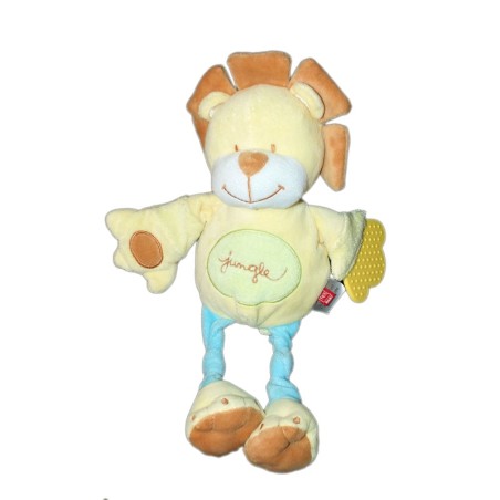 Doudou Peluche LION jaune Jungle - TEX Baby - Carrefour H 32 cm (12145)