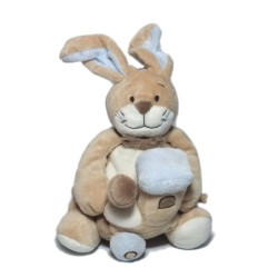 Noukies - Doudou Lapin beige train 26 cm HS / Ne fonctionne plus (17901)