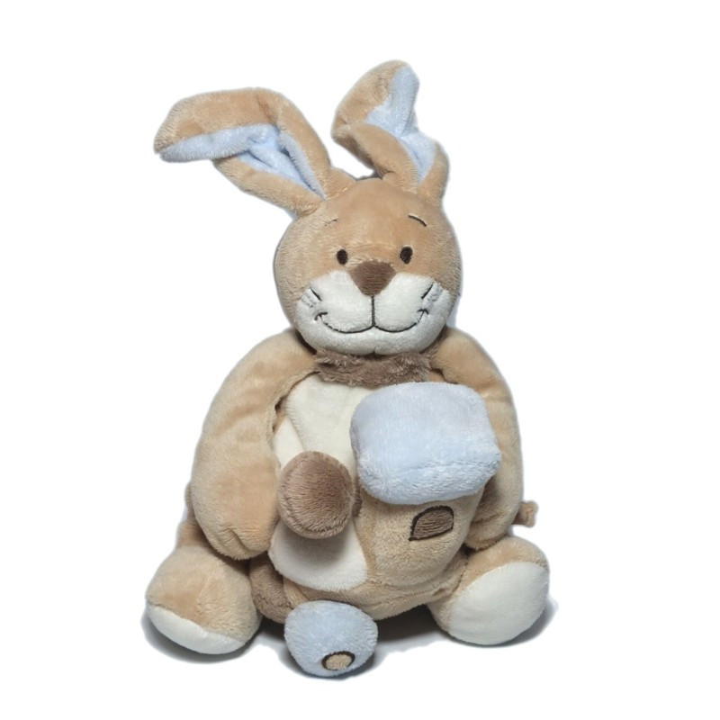 Noukies - Doudou Lapin beige train 26 cm HS / Ne fonctionne plus (17901)
