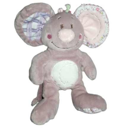 Doudou souris mauve Nina 25 cm Noukies (18832)