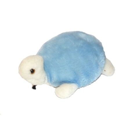 Ancienne peluche Doudou Tortue blanc bleue Vulli 22 cm Vintage (27795)