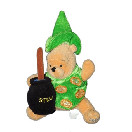 COLLECTOR 2002 Peluche Halloween Doudou Winnie l'Ourson Cuisinier citrouille Stew Pooh 24 cm Disney Store (14382)